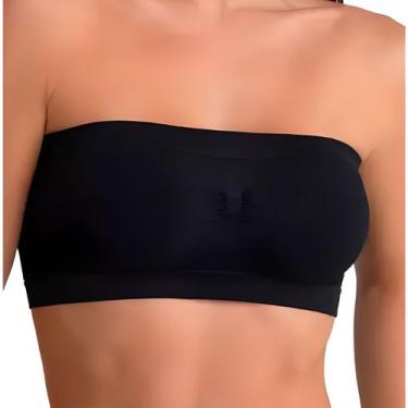 Imagem de Top Faixa Bustier Lupo Loba Sutiã Sem Costura Original, Preto, G