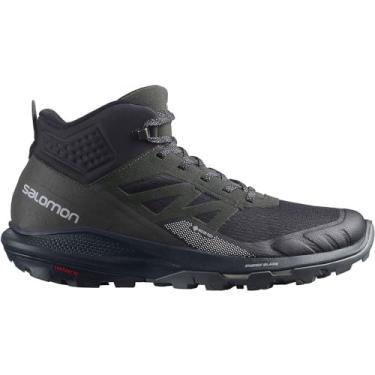 Imagem de Salomon Bota masculina OUTPULSE Mid Gore-Tex para caminhada, Preto/ébano/gelo de baunilha, 8.5