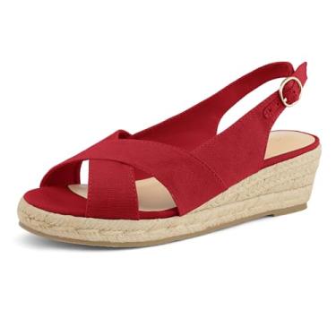 Imagem de mysoft Sandálias Femininas De Alpargatas, Plataforma Baixa, Bico Aberto, Tira No Tornozelo, Cruzadas, Sem Cadarço, Sapatos Verão