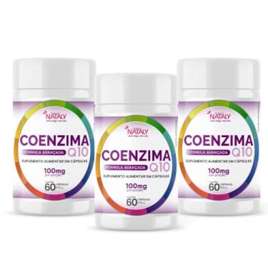 Imagem de Kit Com 5 COQ-10 - Coenzima Q10 (Ubiquinona) 100mg Por Porção 60 Capsulas Nataly
