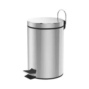 Imagem de Lixeira Aço Inox Redonda Multiuso 12 Litros Cesto Removível