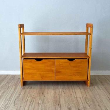 Imagem de Aparador de Madeira Pinus Linea de 3 Prateleiras Ample com 2 Gavetas C