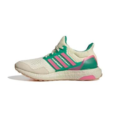 Imagem de adidas Tênis feminino Ultraboost 1.0, Branco/Rosa Fusion/Verde Court, 42