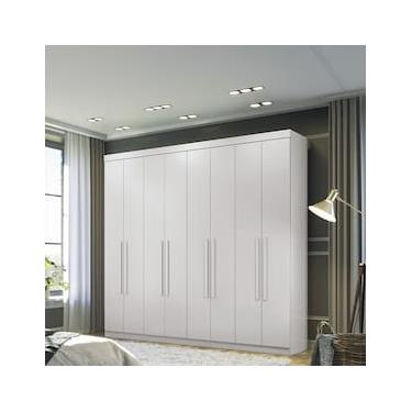 Imagem de Guarda-Roupa Casal Santos Andirá Master New com 8 Portas, 4 Gavetas e 10 Prateleiras – 238,8cm de largura