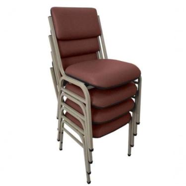 Imagem de Kit Com 4 Cadeiras Para Auditórios Linha Hotel Smart Vermelho - DESIGN
