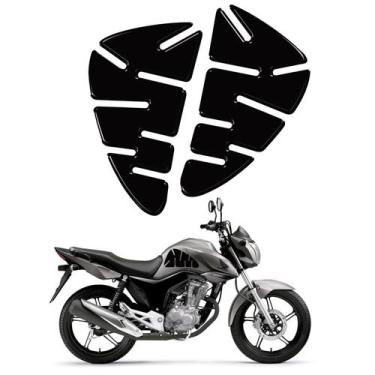 Imagem de Protetor Tanque Adesivo em 3d Lateral Moto preto - Cobra Motoparts, Pr