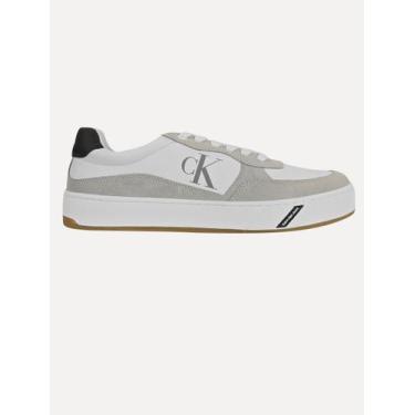 Imagem de Tênis Calvin Klein Jeans Masculino Palito Side CK Soft Branco, 41