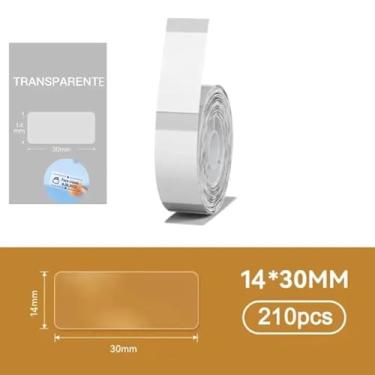 Imagem de Etiqueta NIIMBOT – 14 x 30 mm transparentes à prova d'água e autoadesivas para impressora - Adequado para máquina de fita de etiqueta D11/D101/D110 (transparente)
