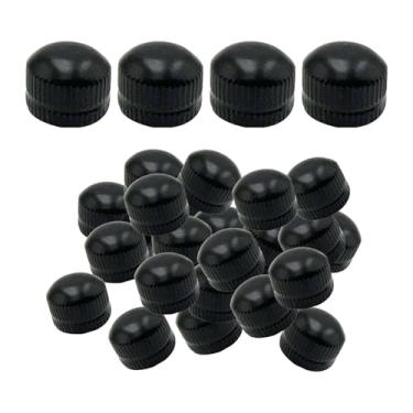 Imagem de Ioensy 100 peças tampas de rosca M4 para luminárias decorativas de teto serrilhado tampas de rosca para lustres lâmpadas de piso quarto, Preto