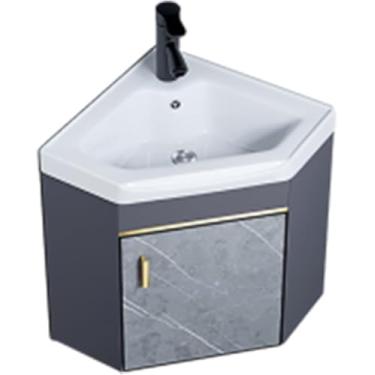 Imagem de Mini Pia De Vaso De Vaidade De Montagem Em Parede Pia De Banheiro Branca Para Banheiro Pequeno Pia De Montagem Em Parede De Cerâmica Moderna Pia De Vaso De Banheiro Pendurada Na, Single 43cm