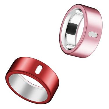 Imagem de Snyeest Capa compatível com Oura Ring 4/Gen 3 Horizon/Gen 3 Heritage, carregando diretamente, anel elástico polido TPU ultrafino protetor de manga de dedo para treino academia mulheres homens - rosa +