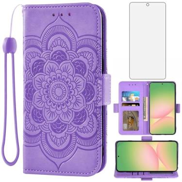 Imagem de Asuwish Capa de telefone para Samsung Galaxy A56 5G capa carteira com protetor de tela de vidro temperado e alça de pulso couro PU flip suporte para cartão de crédito acessórios de celular A 56 56A