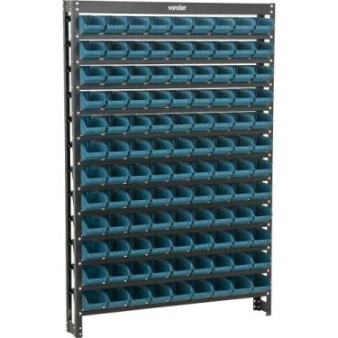 Imagem de Estante metálica com gaveteiros modelo prático azul 108/3 VONDER