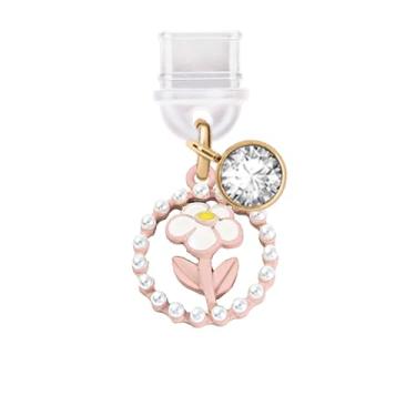 Imagem de ELISE & FONDA Porta de carregamento tipo C TP780, plugue antipoeira, pintura em spray 3D, guirlanda de girassol, pingente de celular para iPhone 15/16/Samsung/OnePlus/Xiaomi/oppo telefones Android