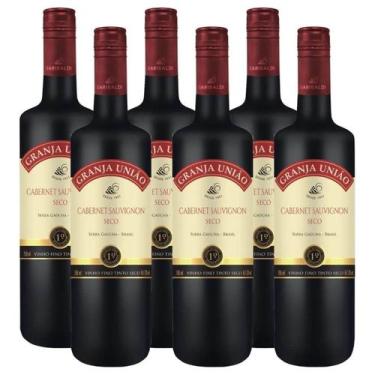 Imagem de Vinho Cabernet Sauvignon Granja União 750ml Garibaldi Kit 6