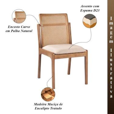 Imagem de Kit 2 Cadeiras Decorativa Sala de Jantar Luxo Livia Facto Fendi - Mozz