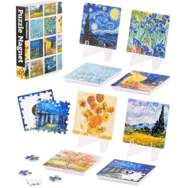 Imagem de PieceRelax Quebra-Cabeça Magnético Para Adultos Com 128 Peças - Paleta De Van Gogh Presente Exclusivo E Decoração Casa Plástico [D1600]
