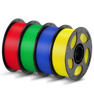 Imagem de ANYCUBIC Filamento Pla 1,75 Mm, Impressão 3D Rfid Com Precisão Dimensional De +/- 0,02 Carretel Reutilizável 1 Kg (2,2 Lbs), 4 Vermelho + Verde Azul Amarelo