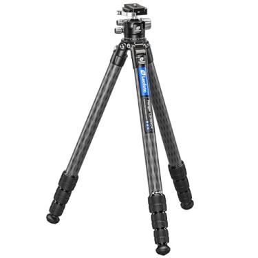 Imagem de LEOFOTO Tripé Profissional Para Câmera, Tripé Compacto De Fibra De Carbono De 62" Para Filmadora Dslr, 4 Seções De Pernas, Cabeça Esférica De 360°, Carga Máxima De 25 Kg/55 Lb (Ls-364Cx+Lh-40Lr)