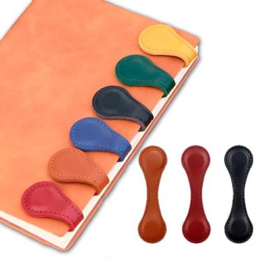Imagem de Kit Marcador de Página Magnético em Couro PU – Marca Página com Imã para Livros, Cadernos e Agendas – 3 Unidades