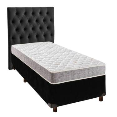 Imagem de Cama Box + Colchão Solteiro D23 D23 Inducol + Cabeceira Estofada