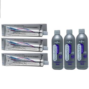 Imagem de Kit 03 Tinta Vermelho 66.66 e 03 OX 40 90ml Mairibel