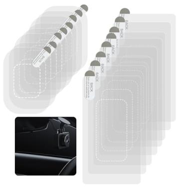 Imagem de Adesivo de para-brisa Dashcam, resistente para tela CAR HUD, evita arranhões e quedas, aplicador de adesivo de para-brisa durável e reutilizável para para-brisa na câmera do painel (16 peças)