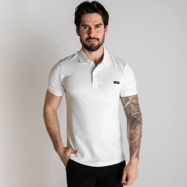 Imagem de Camisa Polo Calvin Klein Branca-Masculino
