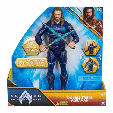 Imagem de Aquaman - Boneco De 30Cm Ataque Duplo Com Luz E Som Dc