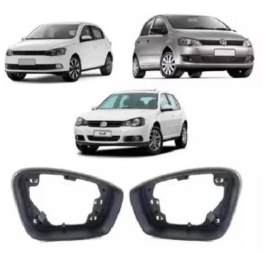 Imagem de Par Moldura Retrovisor Sem Furo Fox Polo Up Saveiro G6