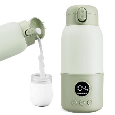 Imagem de Aquecedor de mamadeiras portátil HASLIFE 380mL com recipiente de fórmula