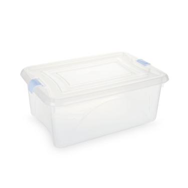 Imagem de Caixa Plástica Organizadora Transparente 12,5 Litros - Plasvale Transparente