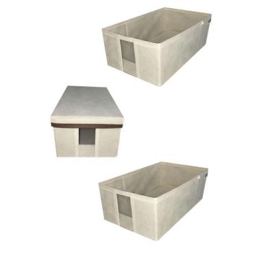 Imagem de Caixa Sapateira com visor e tampa pequena para organizar - L 20cm x A 