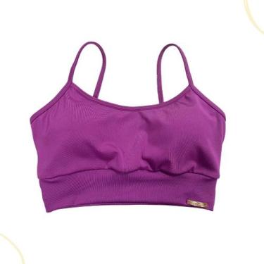 Imagem de Top Fitness Academia Feminino Alcinha Liso c/ Bojo Removível - C&M Fit