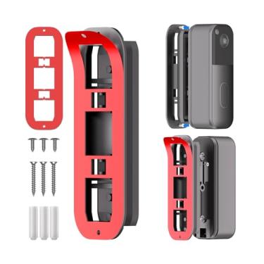 Imagem de Suporte ajustável para montagem de canto de campainha de vídeo Blink, kit de cunha de ângulo ajustável para a nova campainha Blink, instalação universal esquerda/direita para estender o alcance de