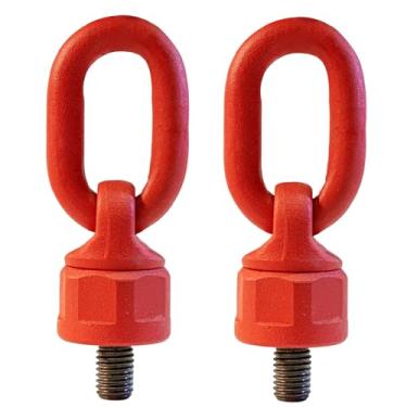 Imagem de YSDJD 4Pcs M12x18 0,5Ton-1Ton G80 Parafuso de Olhal Giratório Liga de Aço Material 360° Rotação Anel de Içamento Resistente Grande Capacidade de Transporte Parafuso de Olhal Resist (M12 X 18,)
