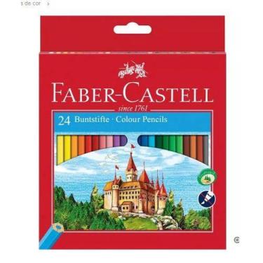 Imagem de Lapis de Cor Sextavado 24 Cores Faber-Castell