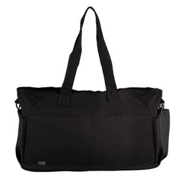 Imagem de Bolsa Feminina Alça Tranversal Espaçosa Estilo Moda Fitness Trabalho Faculdade Passeio Viagem Academia Yoga (PRETO)