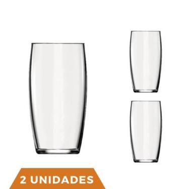Imagem de Jogo 2 Copos Oca 300ml Agua Vidro Transparente Suco Nadir - NADIR FIGU
