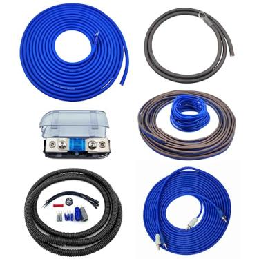 Imagem de Kit completo de fiação de amplificador de cobre CCA AWG de calibre 8 | Cabo 4 AWG verdadeiro para carro automotivo, esportes motorizados, motocicletas, subwoofer, amplificador, instalação (incluindo