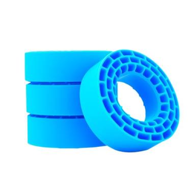 Imagem de NMNRC 4Pcs Soft 1.55'' Silicone Rubber Insert Foam for 95-97mm Tire 1.55 Inch Wheel Rim Upgrades Part Blue