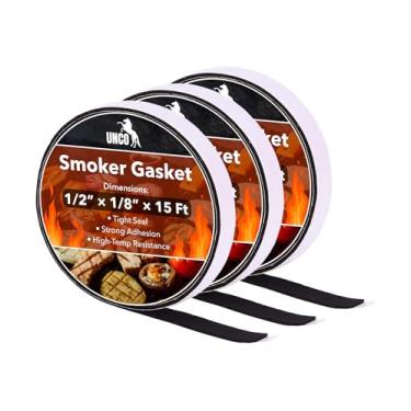 Imagem de UNCO - Gaxeta de defumador, 3,5 m, 1,2 x 1/20.3 cm, junta de grelha, pacote com 3