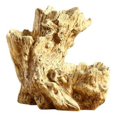 Imagem de Bothyi Vaso de plantas, recipiente, escultura irregular de madeira flutuante artificial, vaso de flores para escritório, área externa, casa, quarto, Madeira