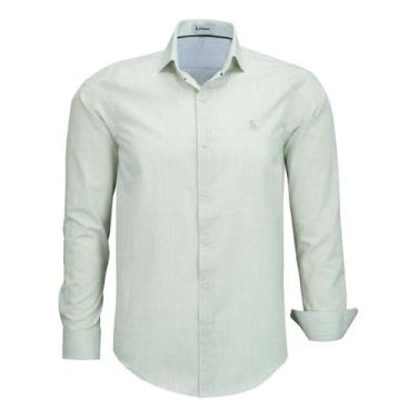 Imagem de Camisa Social Manga Longa Comfort Amil Algodão Tecido Liso 1866, Cinza