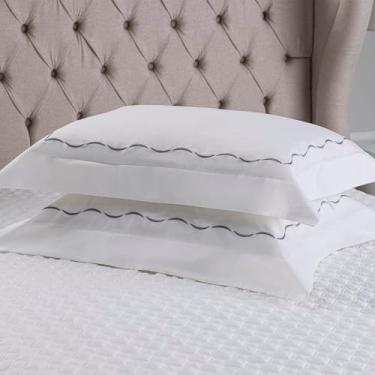 Imagem de FRONHA NATU PIETÁ PRATA 100% ALGODÃO CETIM 300 FIOS 50X90