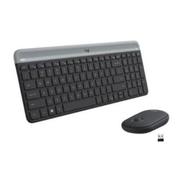 Imagem de Kit Teclado E Mouse Sem Fio Logitech Pto Mk470 Slim