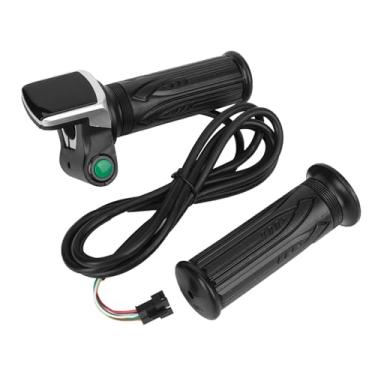 Imagem de Luqeeg E bicicleta Grip do acelerador 48V, Exibição de LCD à prova d'água 1,5 m de cabo 6 núcleos Guidão de bicicleta elétrica universal com Tecla de exibição Mini acelerador (36V)