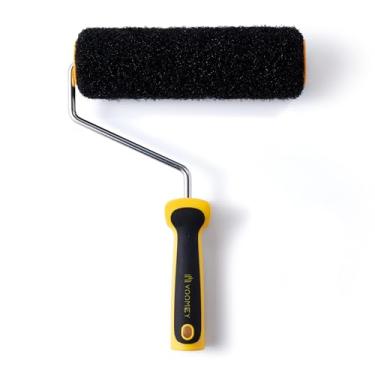 Imagem de Voomey Capa de rolo composto de drywall de 22 cm com 1 peça de moldura de rolo de tinta, pincel de textura de drywall, adequado para cobrir superfícies de parede e teto