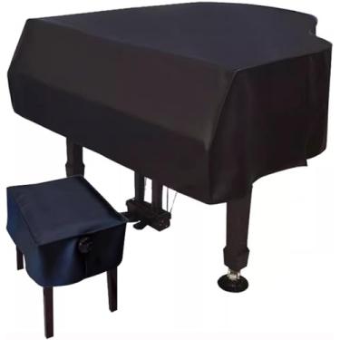 Imagem de Capa De Piano De Cauda De Couro Capa De Piano De Cauda Para Bebê Capa De Banquinho Individual Opcional Ou Capa De Banquinho Duplo Capa De Proteção Solar à Prova D'água Para Piano, B, 160cm/63"