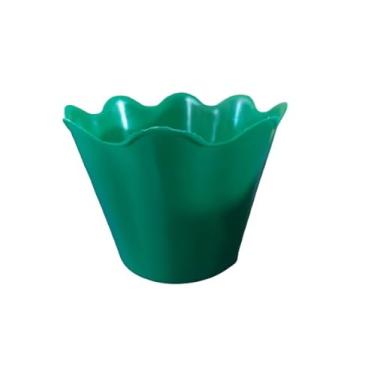 Imagem de Vaso Cachepot Flor - 11cm - Decorações de mesas, Festas, Flores, Datas comemorativas (Verde escuro)